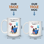 Love Knows No Distance - Couple Personalized Custom Mug - Gift For Husband Wife, Anniversary, Long Distance Relationship