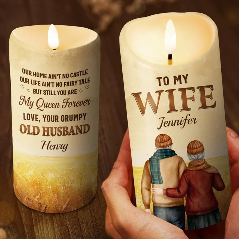 Love Is You And Me, Always - Couple Personalized Custom LED Candle - Christmas Gift For Husband Wife, Anniversary