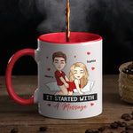 You're My Favorite -  Couple Personalized Custom Accent Mug - Christmas Gift For Husband, Wife, Couple