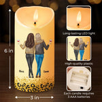 Having Fun Is The Best Way To Spend A Day - Bestie Personalized Custom LED Candle - Christmas Gift For BFF, Best Friends, Sisters