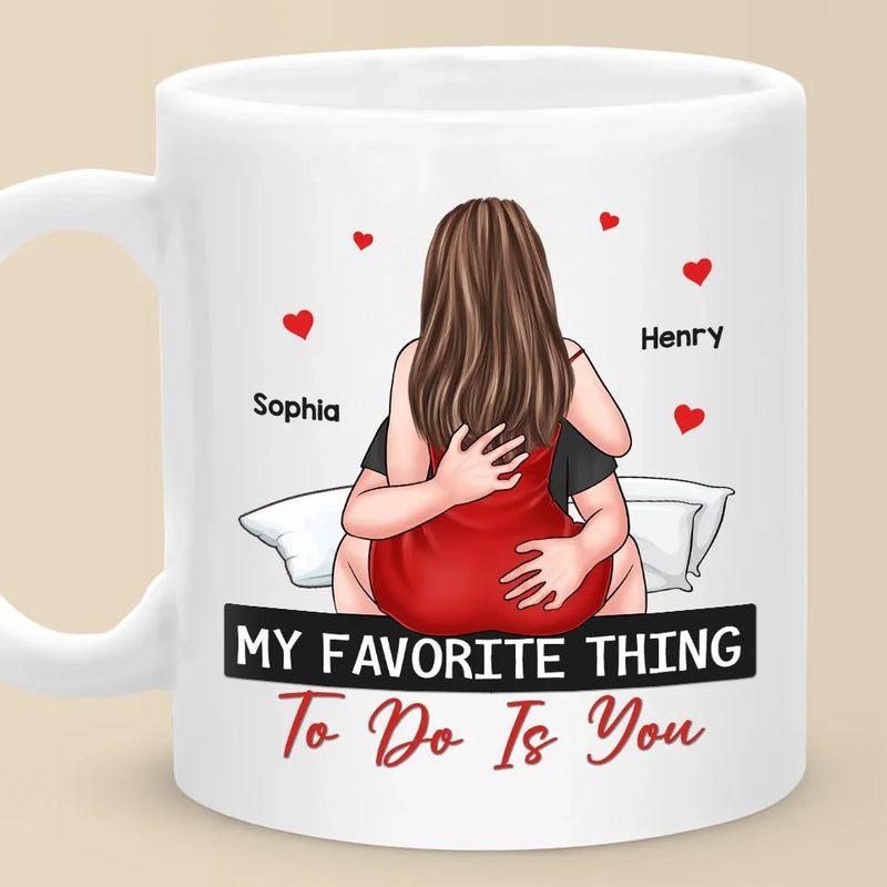 Our Love Is The Spark In Every Kiss - Couple Personalized Custom Mug - Christmas Gift For Husband Wife, Anniversary