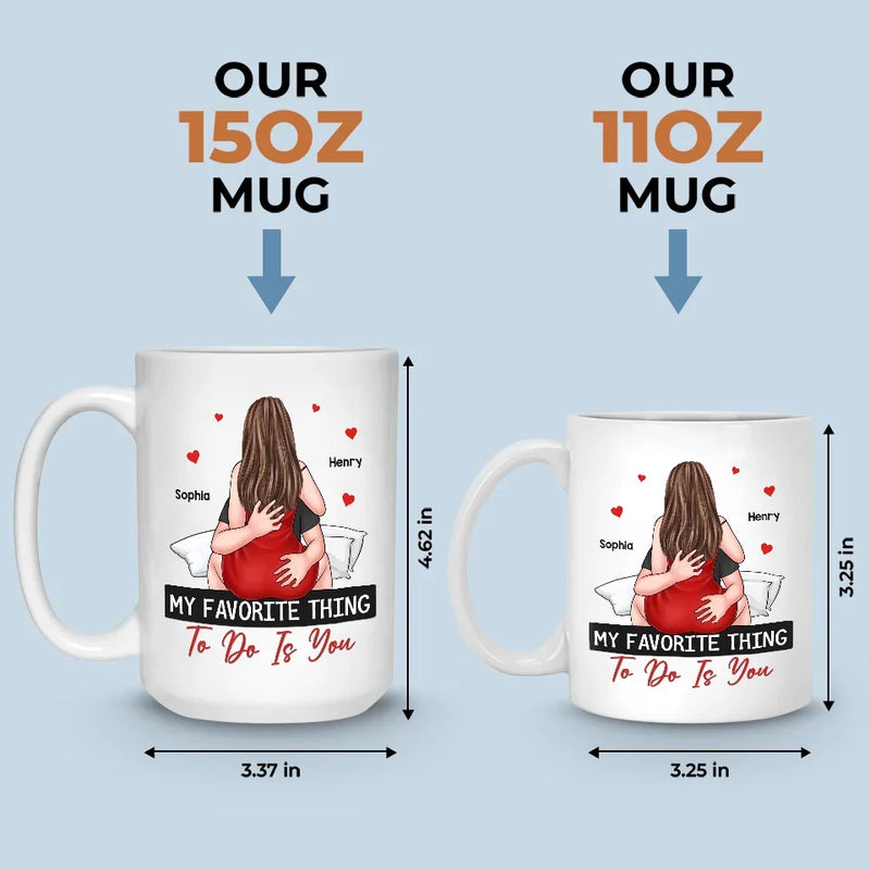 Our Love Is The Spark In Every Kiss - Couple Personalized Custom Mug - Christmas Gift For Husband Wife, Anniversary