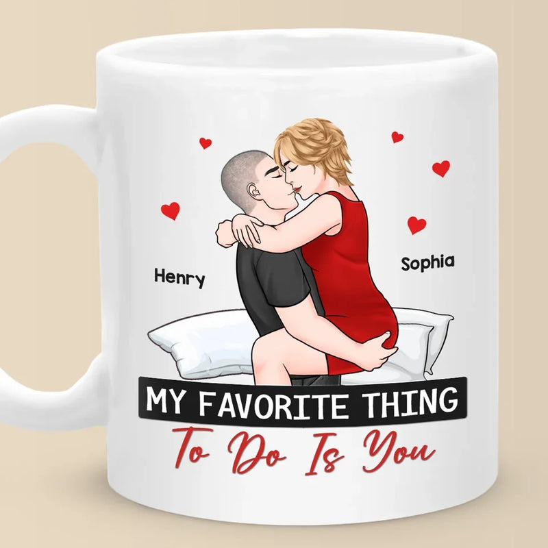 Your Kiss Is The Language My Heart Speaks - Couple Personalized Custom Mug - Christmas Gift For Husband Wife, Anniversary