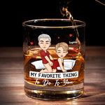 Every Touch Whispers Forever - Couple Personalized Custom Whiskey Glass - Gift For Husband Wife, Anniversary