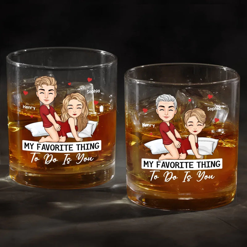 Every Touch Whispers Forever - Couple Personalized Custom Whiskey Glass - Gift For Husband Wife, Anniversary