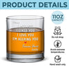 I Knew I Belonged To You - Couple Personalized Custom Whiskey Glass - Gift For Husband Wife, Anniversary