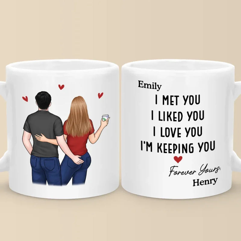 Meeting You Changed Everything - Couple Personalized Custom Mug - Gift For Husband Wife, Anniversary