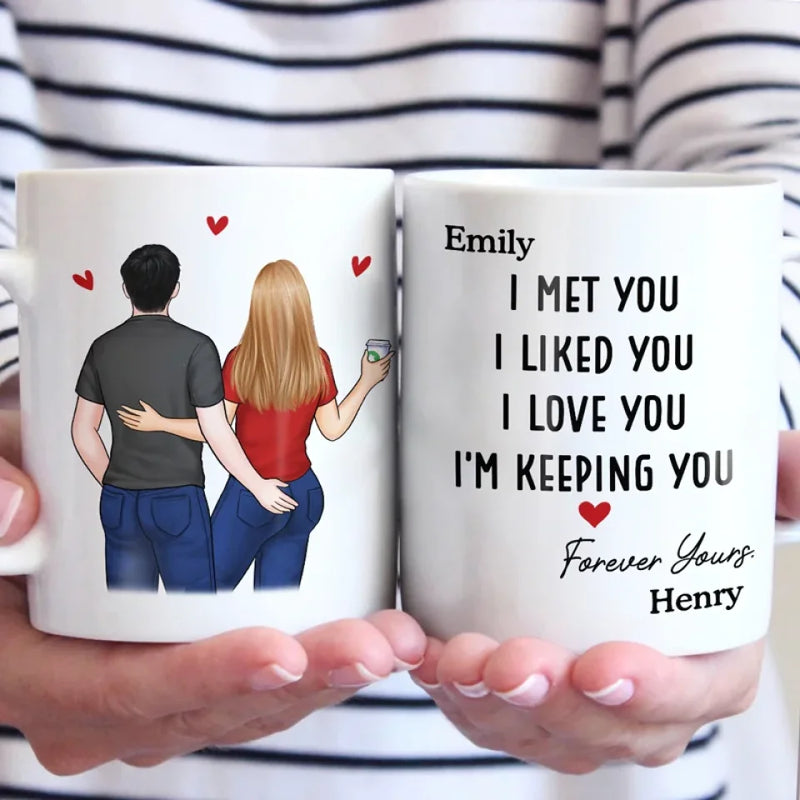 Meeting You Changed Everything - Couple Personalized Custom Mug - Gift For Husband Wife, Anniversary