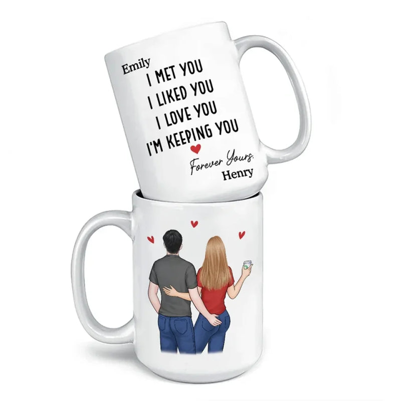 Meeting You Changed Everything - Couple Personalized Custom Mug - Gift For Husband Wife, Anniversary