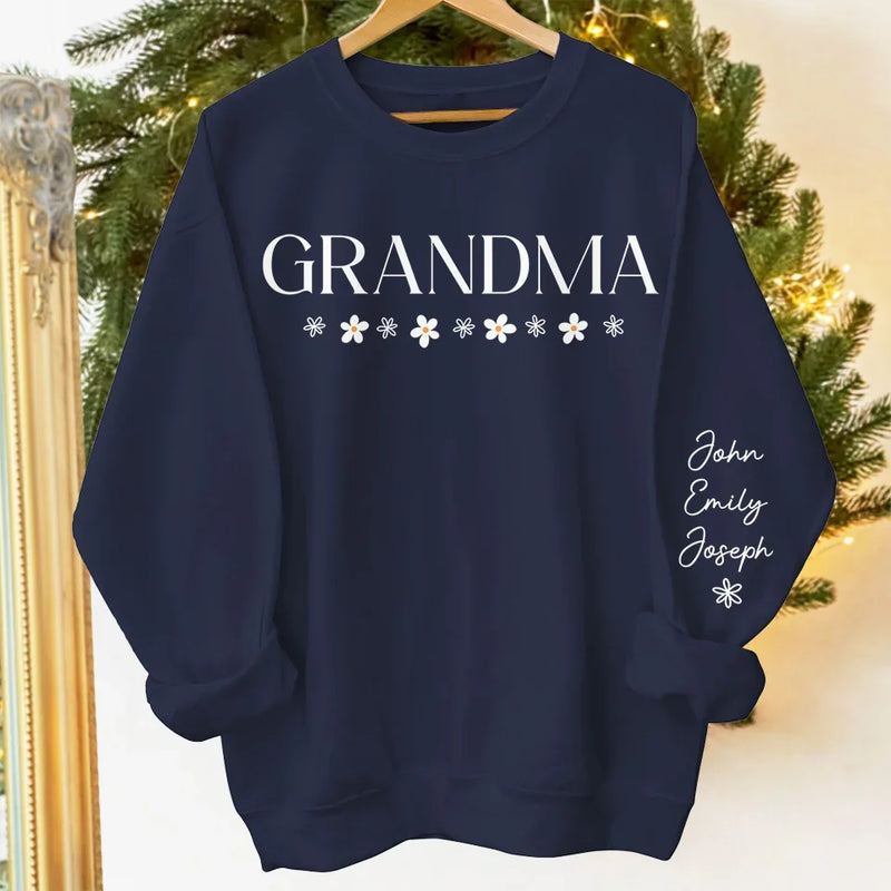 A Grandma Is A Forever Friend - Family Personalized Custom Unisex Sweatshirt, Hoodie With Design On Sleeve - Christmas Gift For Mom, Grandma
