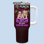 Laughter Starts With Us - Bestie Personalized Custom 40 Oz Stainless Steel Tumbler With Handle - Gift For Best Friends, BFF, Sisters