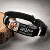 Custom Photo Congrats On Being My Husband - Couple Personalized Custom Bracelet - Gift For Husband Wife, Anniversary