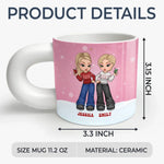 Custom Name Funny Christmas Gifts for Besties - Personalized Chunky Mug