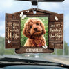 Custom Photo Unconditional Love In A Furry Package - Memorial Personalized Custom Car Ornament - Acrylic Custom Shaped - Sympathy Gift For Pet Owners, Pet Lovers