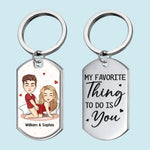 Forever Isn't Long Enough For My Love - Couple Personalized Custom Keychain - Gift For Husband Wife, Anniversary