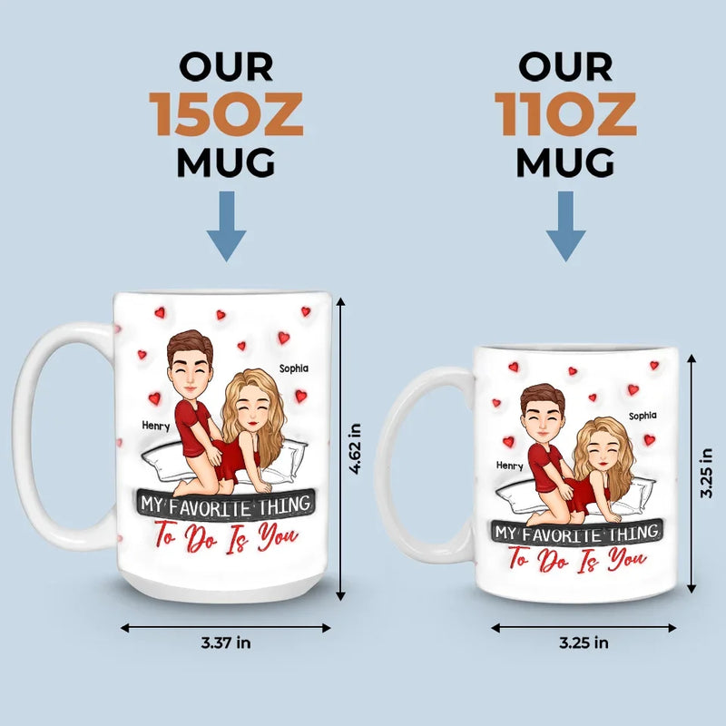 My Love For You Reaches Beyond Measure - Couple Personalized Custom 3D Inflated Effect Printed Mug - Gift For Husband Wife, Anniversary