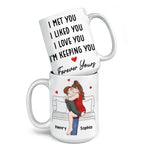 Every Heartbeat Whispers Your Name - Couple Personalized Custom Mug - Gift For Husband Wife, Anniversary
