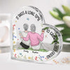 You’re The Family I Chose - Bestie Personalized Custom Heart Shaped Acrylic Plaque - Gift For Best Friends, BFF, Sisters