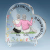 You’re The Family I Chose - Bestie Personalized Custom Heart Shaped Acrylic Plaque - Gift For Best Friends, BFF, Sisters