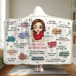 I Throw Confidence Around Like Confetti - Affirmation Personalized Custom Snuggle Blanket, Hoodie Blanket - Gift For Yourself