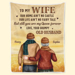 Hand In Hand, Heart To Heart - Couple Personalized Custom Blanket - Gift For Husband Wife, Anniversary