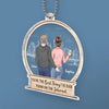 Two Heads, One Heart - Couple Personalized Custom Car Ornament - Acrylic Custom Shaped - Gift For Husband Wife, Anniversary