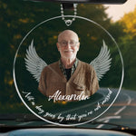 Custom Photo Greatly Loved, Deeply Missed - Memorial Personalized Custom Car Ornament - Acrylic Custom Shaped - Sympathy Gift For Family Members