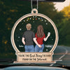 Two Heads, One Heart - Couple Personalized Custom Car Ornament - Acrylic Custom Shaped - Gift For Husband Wife, Anniversary