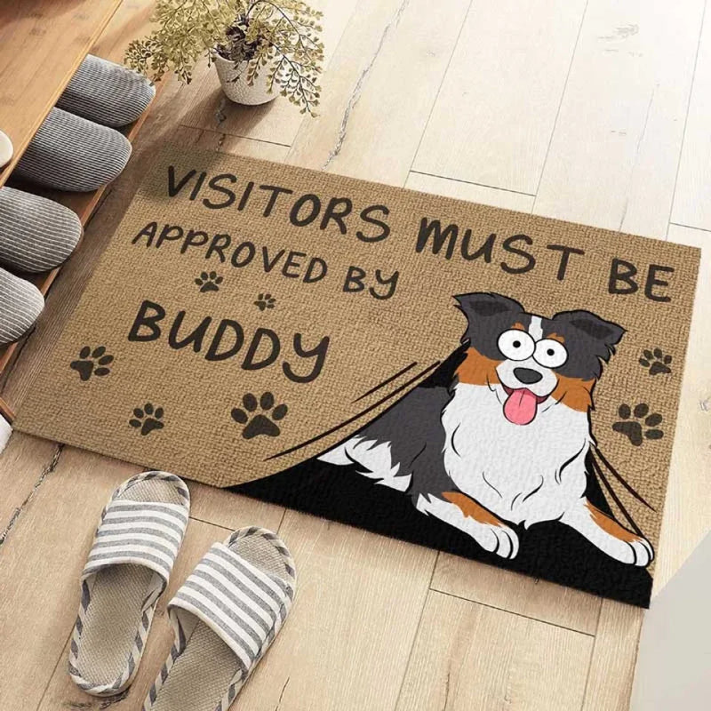 Canine Approval Required For Entry - Dog Personalized Custom Home Decor Decorative Mat - House Warming Gift For Pet Owners, Pet Lovers