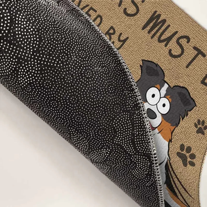 Canine Approval Required For Entry - Dog Personalized Custom Home Decor Decorative Mat - House Warming Gift For Pet Owners, Pet Lovers