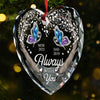 A Life Well-Lived Is A Life Remembered - Memorial Personalized Custom Heart Glass Ornament - Sympathy Gift For Family Members
