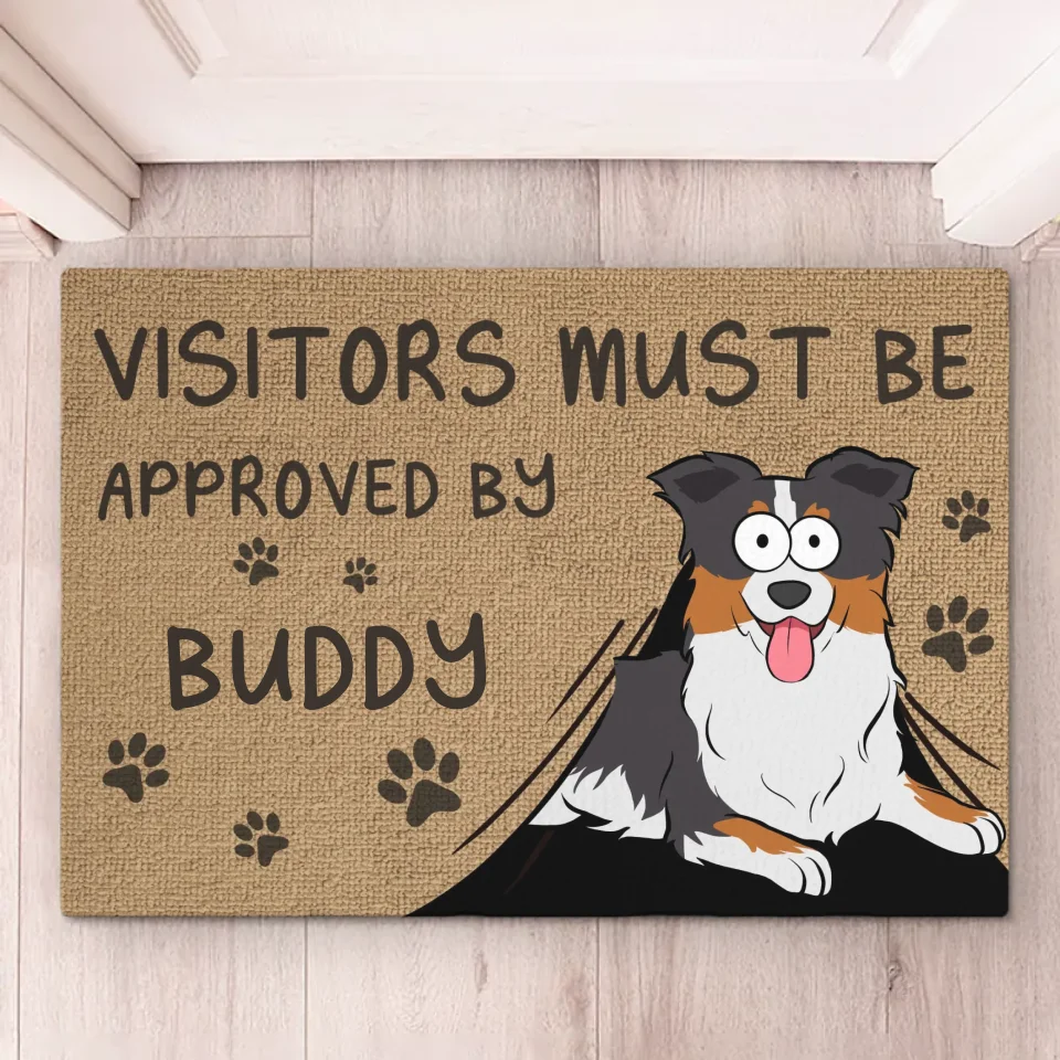 Canine Approval Required For Entry - Dog Personalized Custom Home Decor Decorative Mat - House Warming Gift For Pet Owners, Pet Lovers