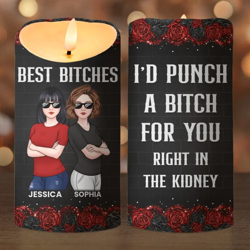 Always Ready To Defend You - Bestie Personalized Custom LED Candle - Gift For Best Friends, BFF, Sisters