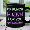 Mess With You, Deal With Me - Bestie Personalized Custom Black Mug - Gift For Best Friends, BFF, Sisters