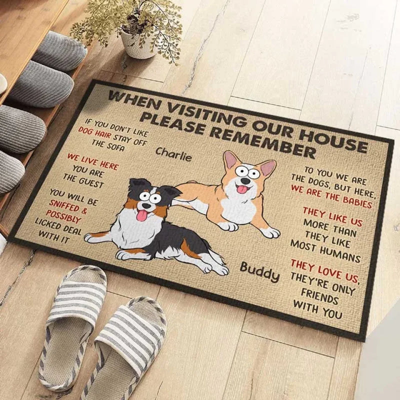 Dogs Make The Best Housemates - Dog Personalized Custom Home Decor Decorative Mat - House Warming Gift For Pet Owners, Pet Lovers