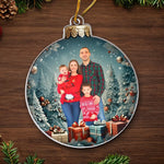 Custom Photo Christmas Family Gifts - Personalized Ornament