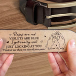Custom Funny Naughty Couple Gifts - Personalized Engraved Leather Belt