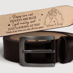 Custom Funny Naughty Couple Gifts - Personalized Engraved Leather Belt