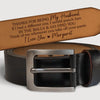 I’m Never Far From Your Thoughts - Couple Personalized Custom Engraved Leather Belt - Gift For Husband Wife, Anniversary