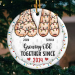Annoying Each Other And Still Going Strong - Couple Personalized Custom 3D Inflated Effect Printed Ornament - Acrylic, Ceramic Round Shaped - Christmas Gift For Husband Wife, Anniversary