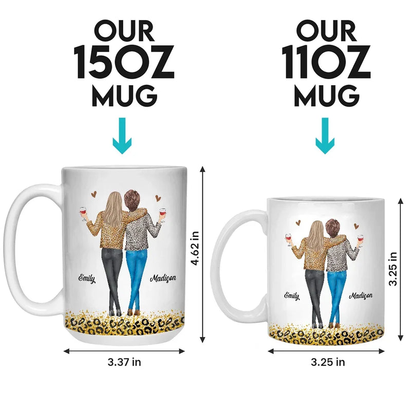 A Best Friend Is A Sister By Choice - Bestie Personalized Custom Mug - Gift For Best Friends, BFF, Sisters