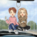 Forever Grateful For You - Bestie Personalized Custom Car Ornament - Acrylic Custom Shaped - Gift For Best Friends, BFF, Sisters
