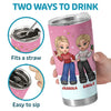 Best Friends Are The Best Therapy - Bestie Personalized Custom Tumbler - Christmas Gift For Best Friends, BFF, Sisters
