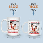 Custom Photo We're Not Just Naughty, We're Hilarious Too - Couple Personalized Custom Mug - Gift For Husband Wife, Anniversary
