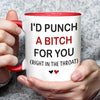 I’d Fight Anyone For Your Smile - Bestie Personalized Custom Accent Mug - Gift For Best Friends, BFF, Sisters