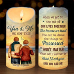 Our Lives Together - Couple Personalized Custom LED Candle - Gift For Husband Wife, Anniversary