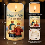 Our Lives Together - Couple Personalized Custom LED Candle - Gift For Husband Wife, Anniversary