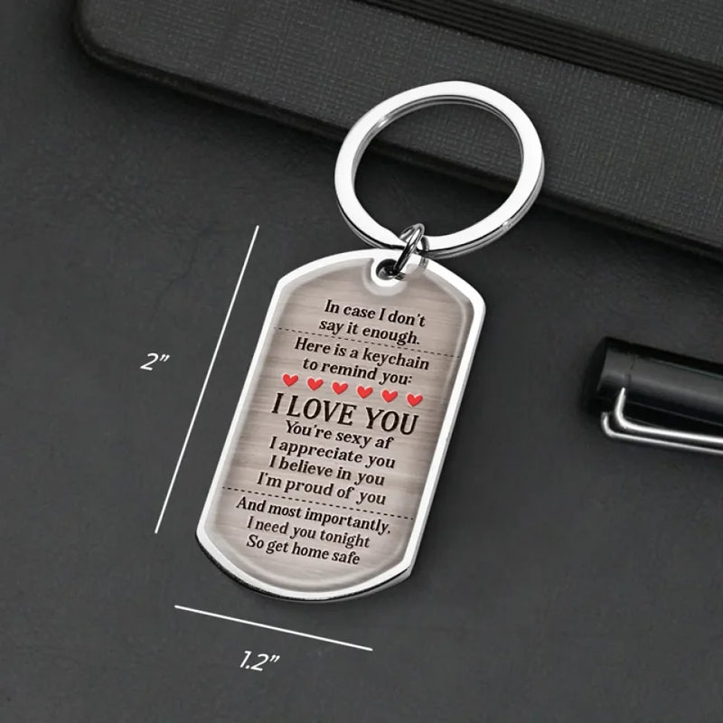 I Appreciate You, I Believe In You - Couple Personalized Custom Keychain - Christmas Gift For Husband Wife, Anniversary
