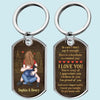 A Hug From You Feels Like Home - Couple Personalized Custom Keychain - Christmas Gift For Husband Wife, Anniversary