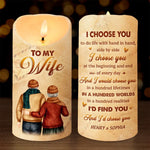 I'd Find You And I'd Choose You - Couple Personalized Custom LED Candle - Gift For Wife, Husband